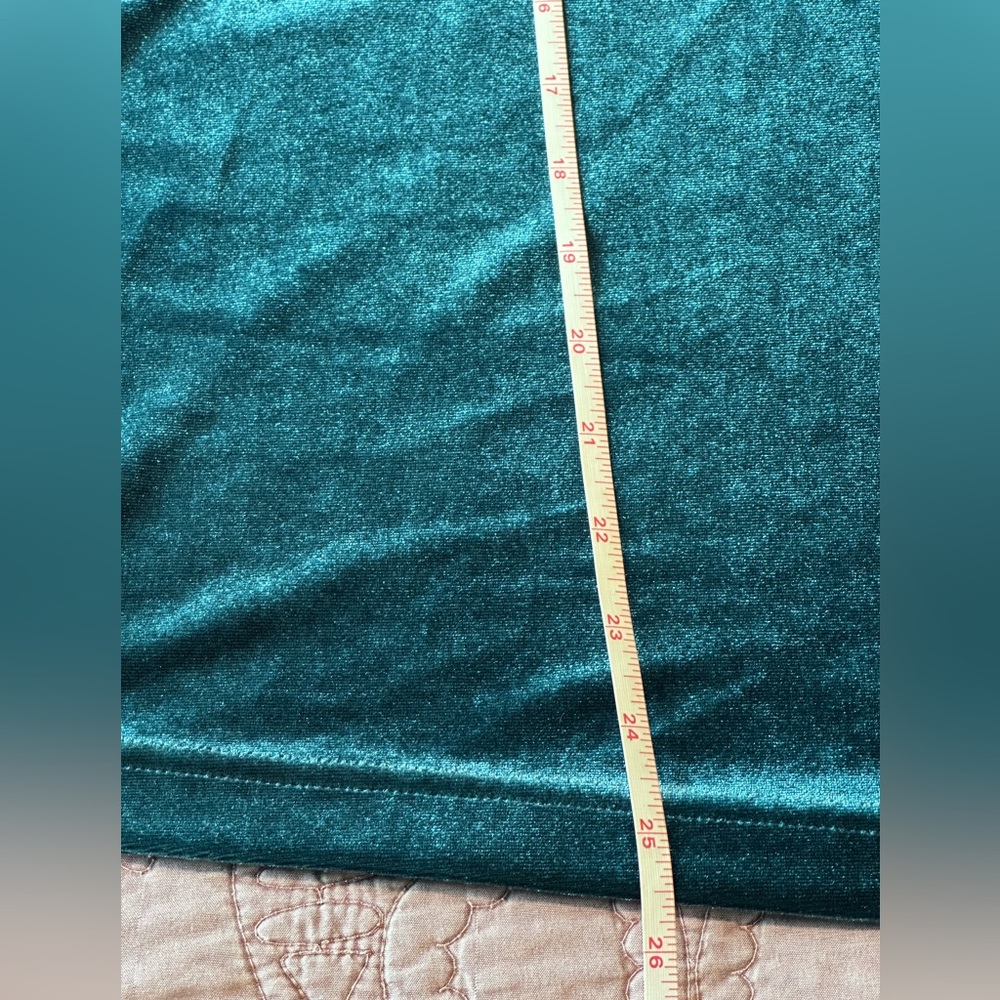 Belle by Kim Gravel teal Long Sleeve velvet - Picture 9 of 12